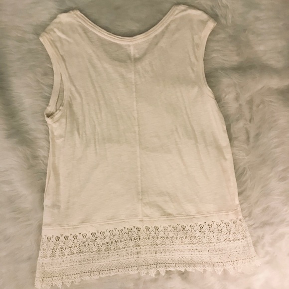 Merona Off White Lace Tank Top - Picture 3 of 3